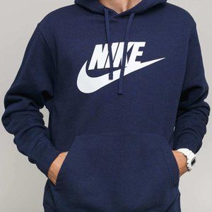 (NEVER WORN) Men's Nike Sportswear Club Fleece Graphic Pullover Hoodie;Navy; 2XL